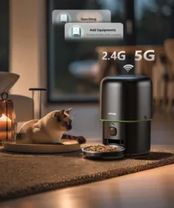 Distributeur automatique de croquettes avec caméra
