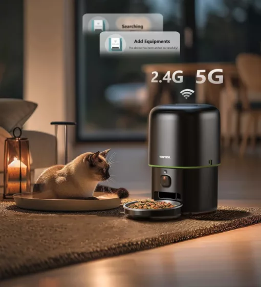 Distributeur automatique de croquettes avec caméra